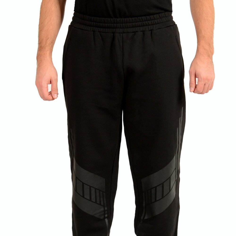 Scuderia Ferrari Men's Black Fleece Joggers Track Pants US 2XL IT 56
